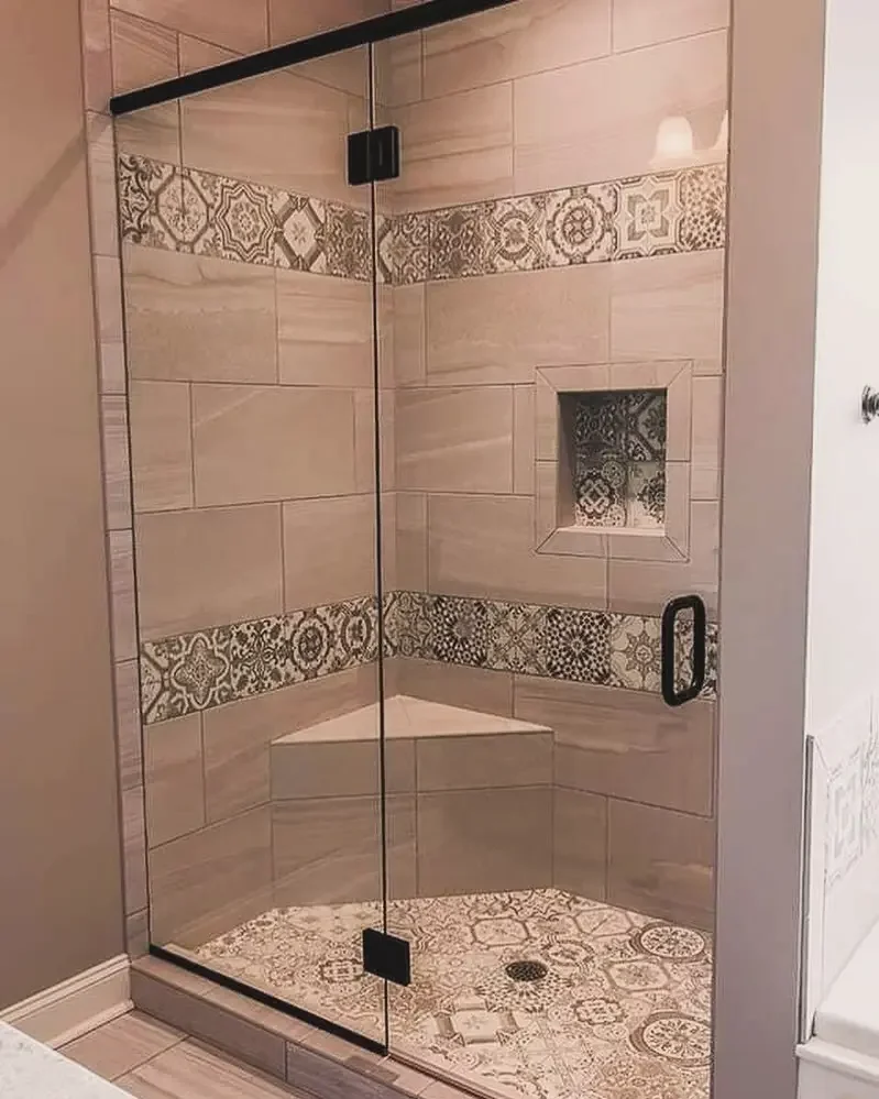 Primary bathroom with double vanity and soaking tub