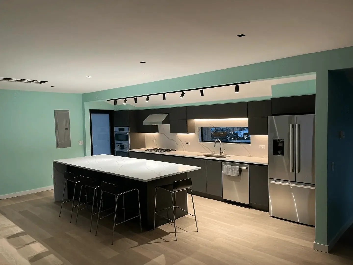 Custom kitchen remodel with shaker cabinetry