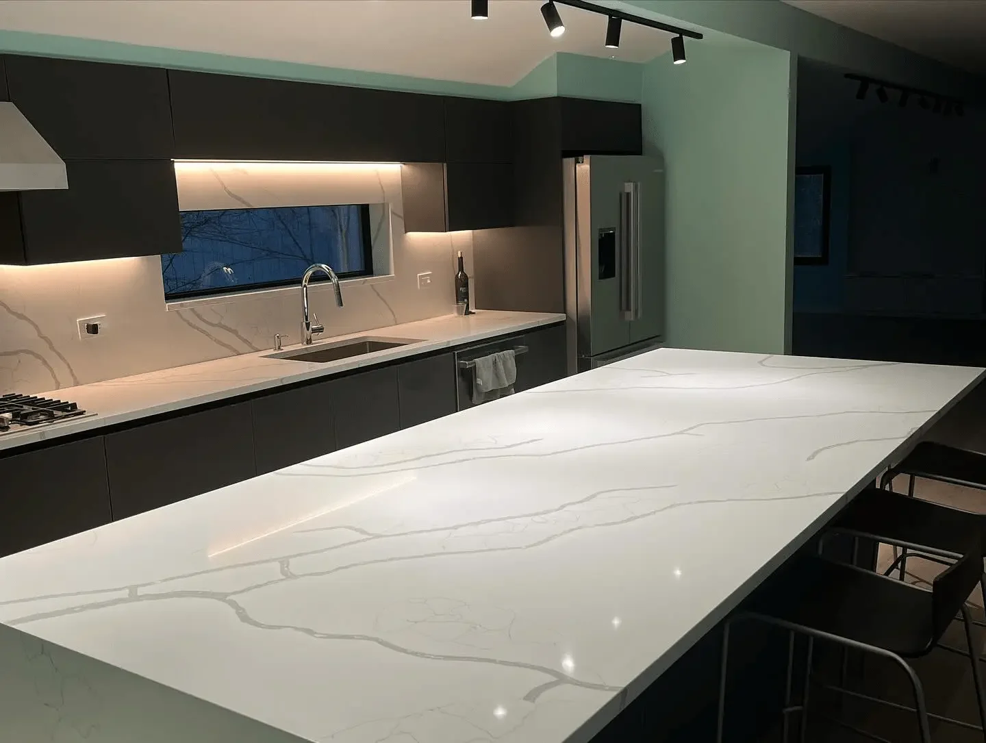 Luxury kitchen remodeling by JMR Construction — custom cabinetry and premium stone countertops, Westchester County NY